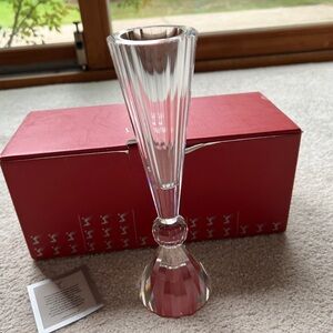 S Dream Crystal Glass Vase Figurine 9.5” Height Sophisticated Home Decor Holder